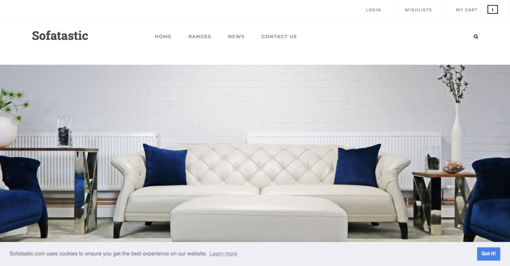 Sofatastic e-commerce site